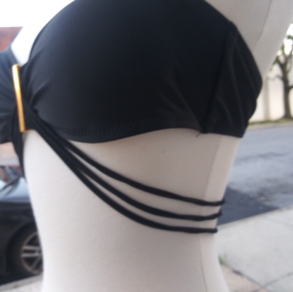🆕Strappy Black Bikini Top Womens Size Small - Picture 5 of 11